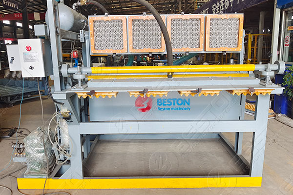 Máquina para hacer bandejas de huevos en la fábrica de Beston Group
